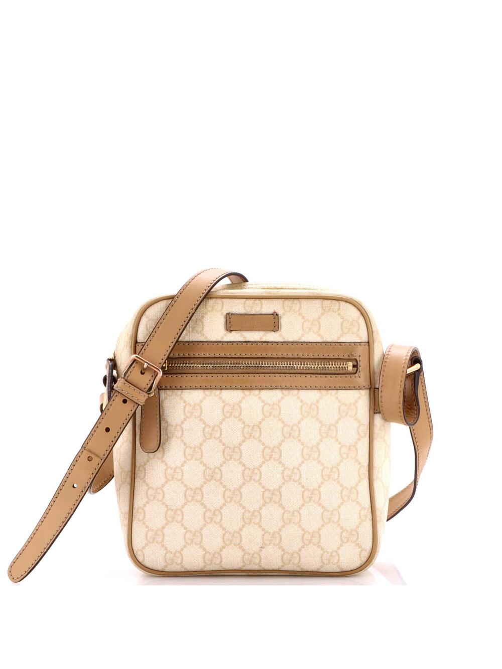 Gucci Front Zip Messenger Gg Coated #372891G63B